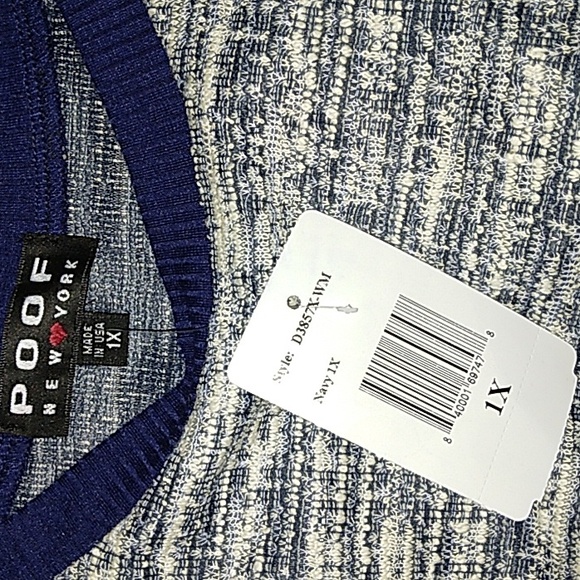 NWT☆POOF!☆NY☆Plus Size 1X Navy Casual/ Dressy 2pc Skirt Top Set☆Made in USA - Picture 14 of 16